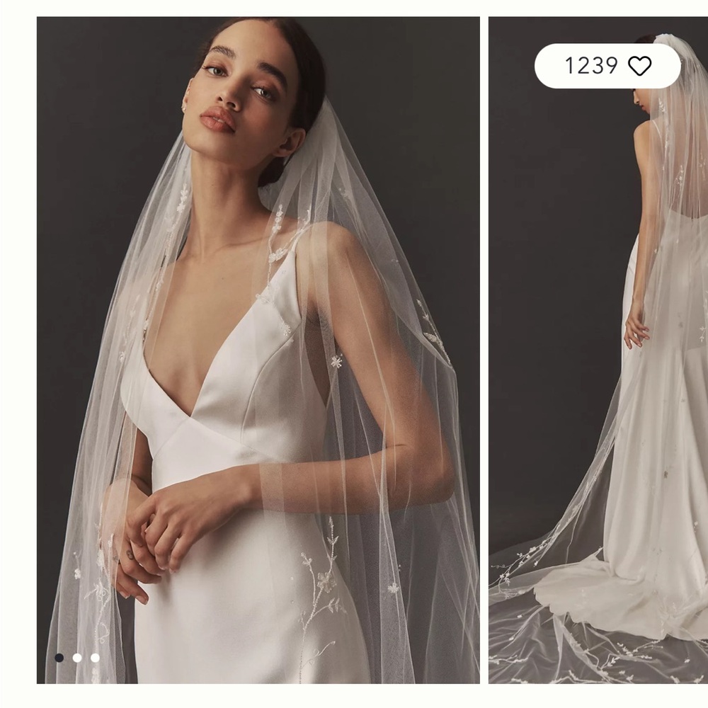 Anthropologie Enaura Vine Cathedral Veil